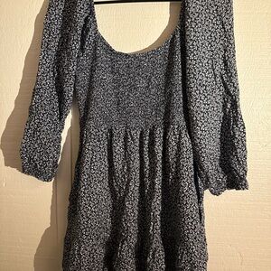 Hollister Navy Floral Mini Dress